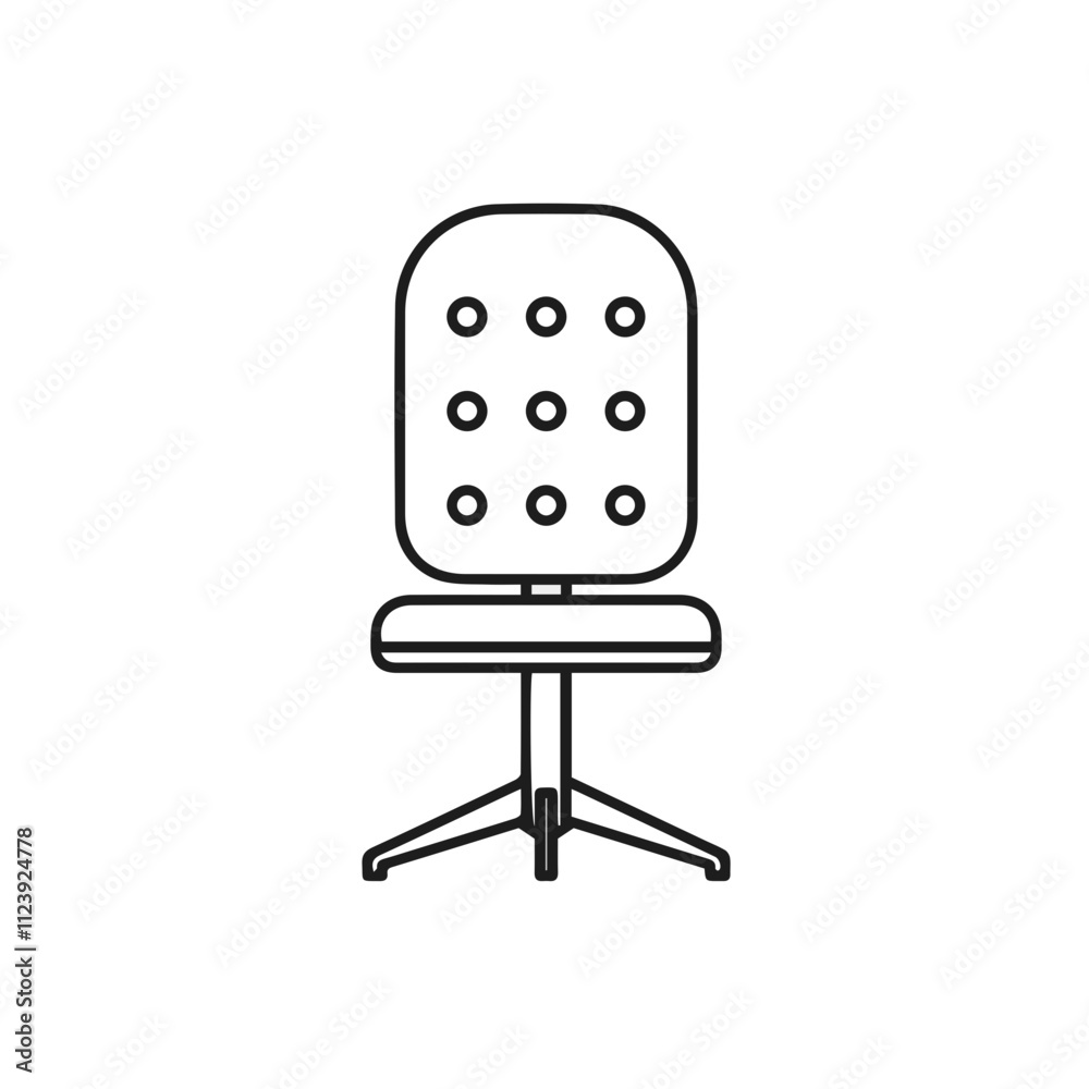 Fototapeta premium Chair icon symbol vector image illustration