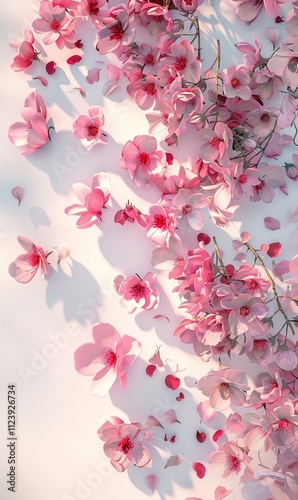 simple beautiful flower background with various colors as a wall decoration ornament ai generated