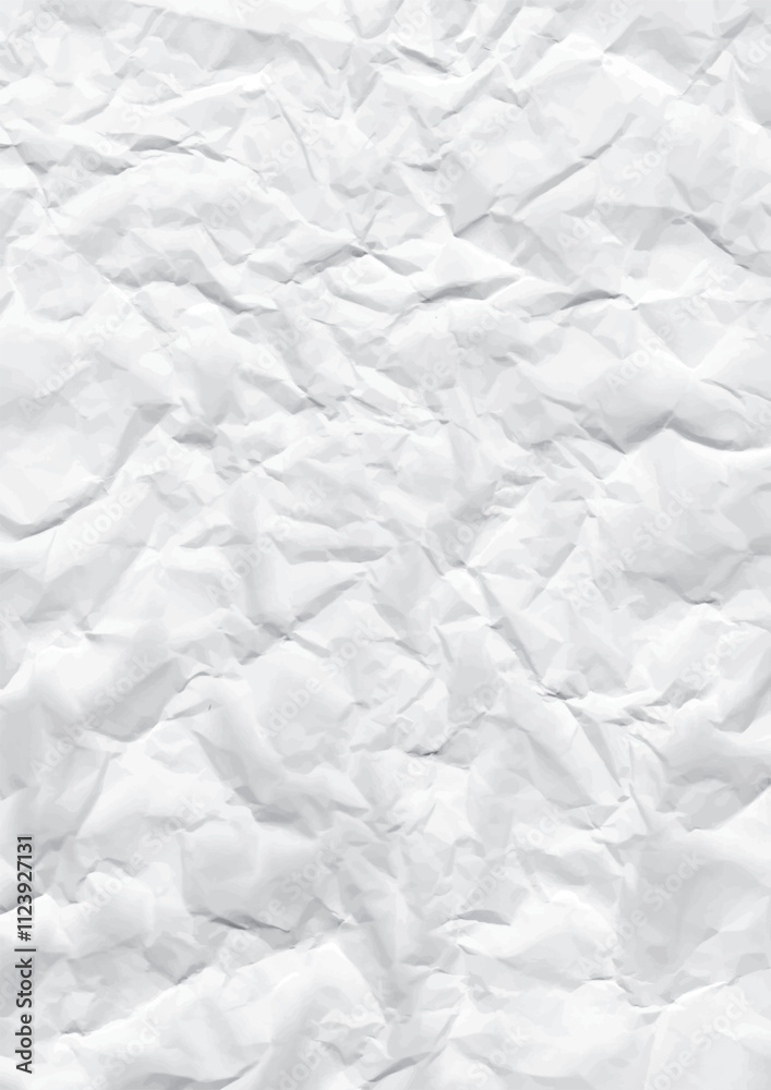 Obraz premium くしゃくしゃにした白い紙のテクスチャ