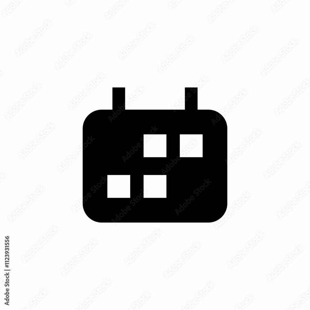 calendar date period icon sign vector