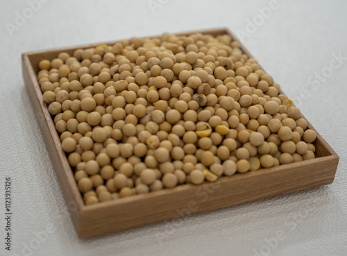 Wallpaper Mural Dried soybeans, also soy beans or soya beans in a wooden tray Torontodigital.ca
