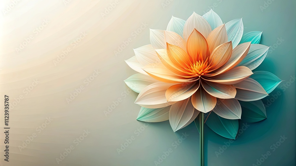 Fototapeta premium Abstract pastel flower blossom with delicate petals and soft light