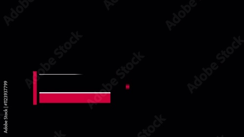 Minimal red and white lower third animation title and subtitle. Lower Third Templates for Video Editors.