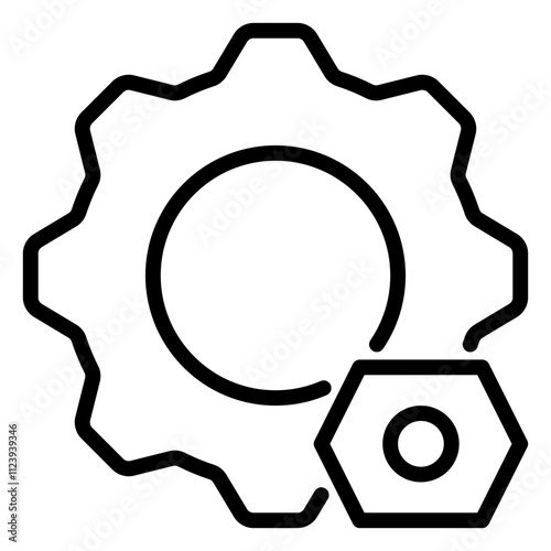 Setting icon, line icon style