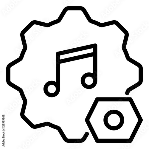 Audio Setting icon, line icon style