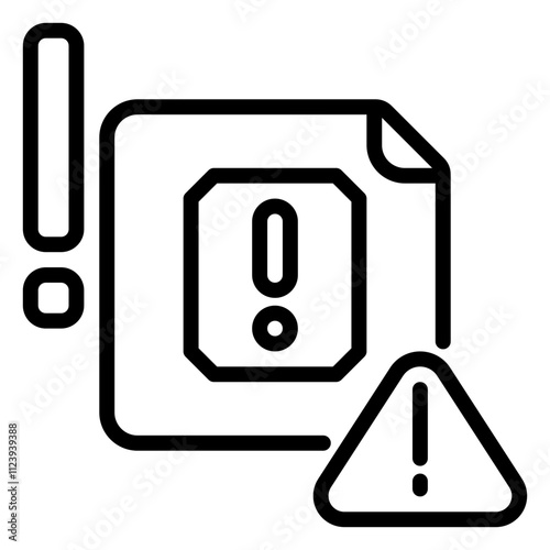 file error icon, line icon style