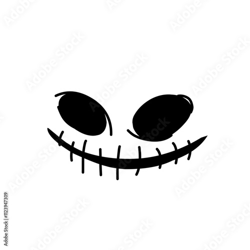 horror and scary faces halloween vector