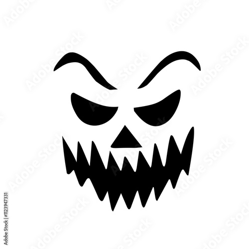 horror and scary faces halloween vector