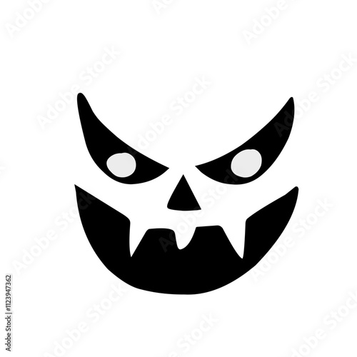 horror and scary faces halloween vector