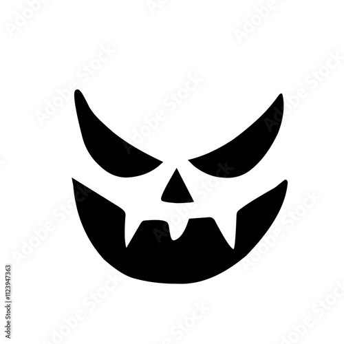 horror and scary faces halloween vector