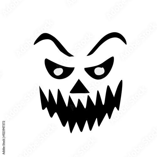 horror and scary faces halloween vector