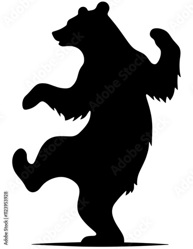 Silhouette of a dancing bear, Dancing Bear SVG Bundle, Funny Bear Dance Svg, Dancing Bears Svg, Dancing Bears Vector Clipart, Bear Svg Bundle, Grizzly Bear Silhouette DXF