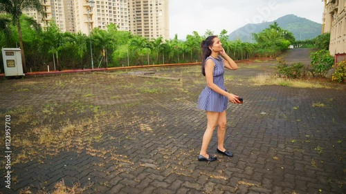 Lady Expressing Happiness Through Dance