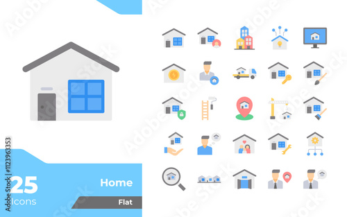 Preview Home Flat Icons