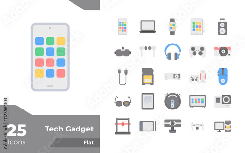 Tech Gadget Flat Icons