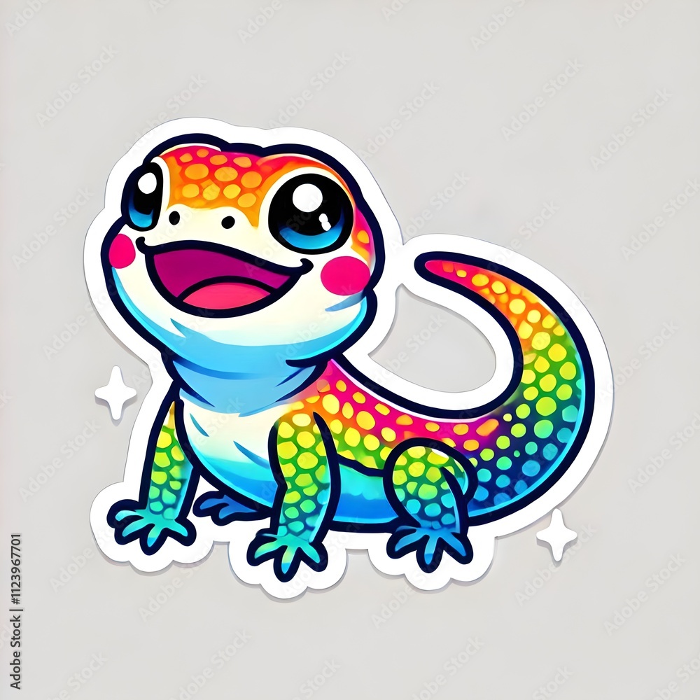 Obraz premium Cute Agama Reptile Sticker