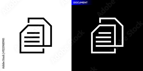 Document logo. Sheet, book, paper, assignment. Icon symbol design template EPS 10.