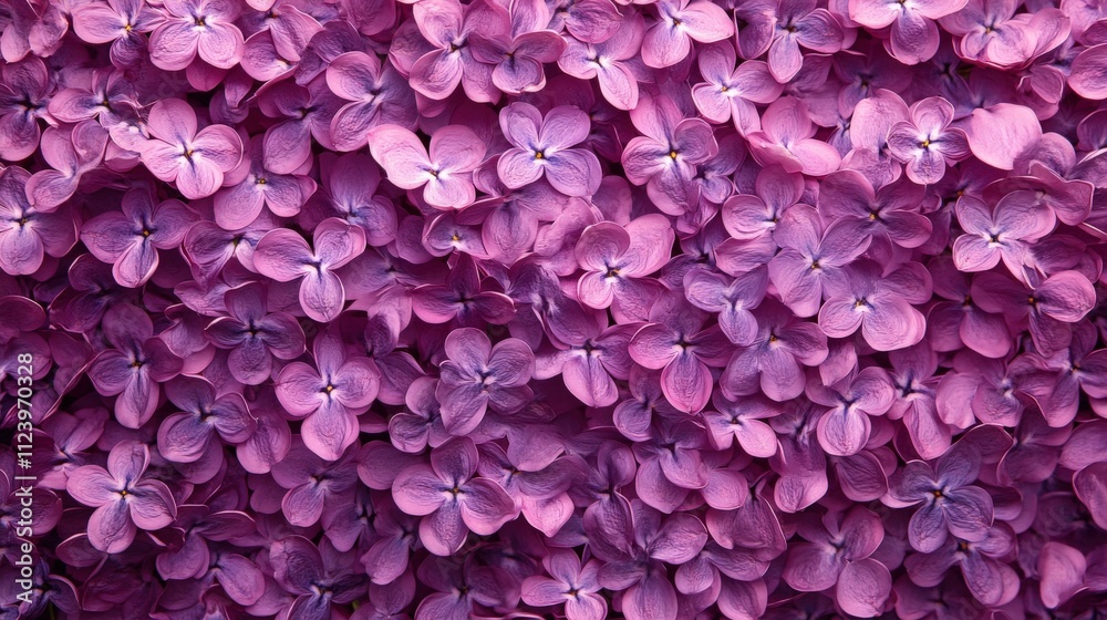 Fototapeta premium A vibrant display of lilac flowers, showcasing their delicate petals and rich color.