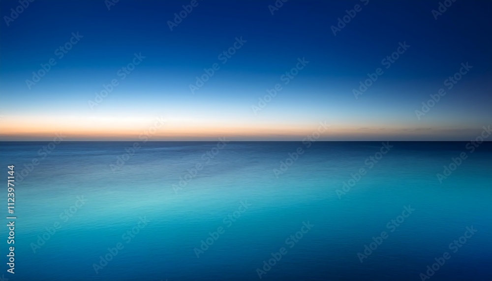 Fototapeta premium A smooth gradient transitions from dark blue to teal, creating a calming and serene background.