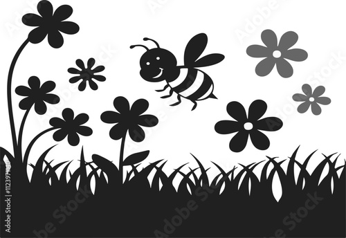 Bee Illustration for Honey Products Adobe Illustrator Artwork