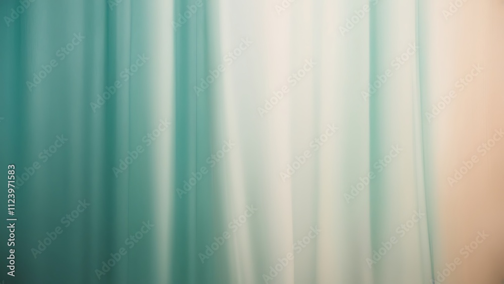 Obraz premium Abstract Teal and Beige Curtain Texture