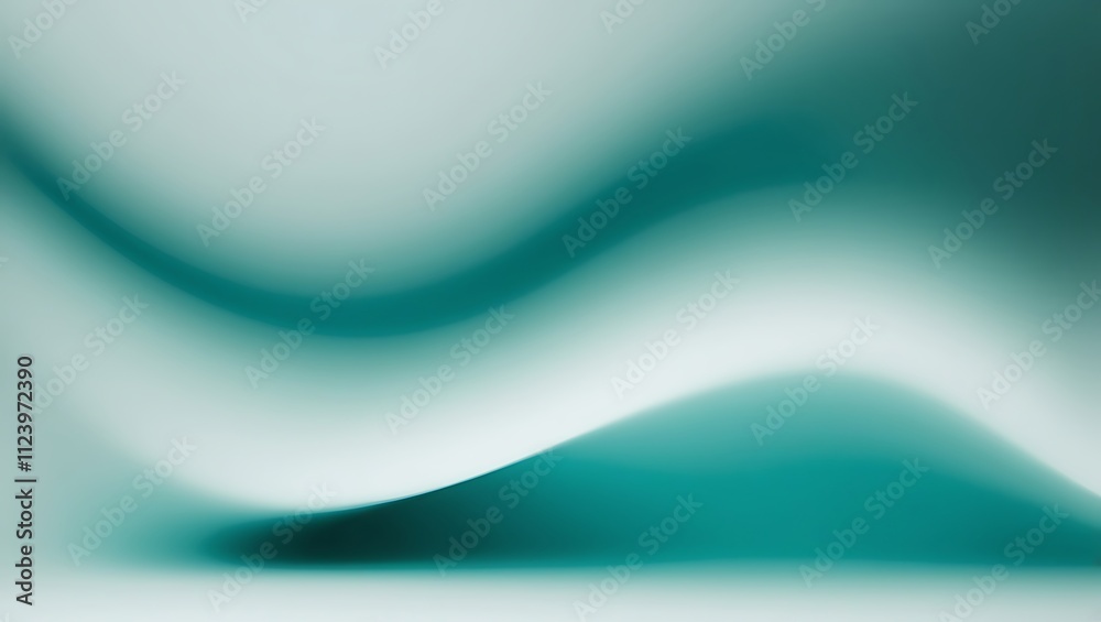 Obraz premium Abstract Teal Wave Gradient Background Design