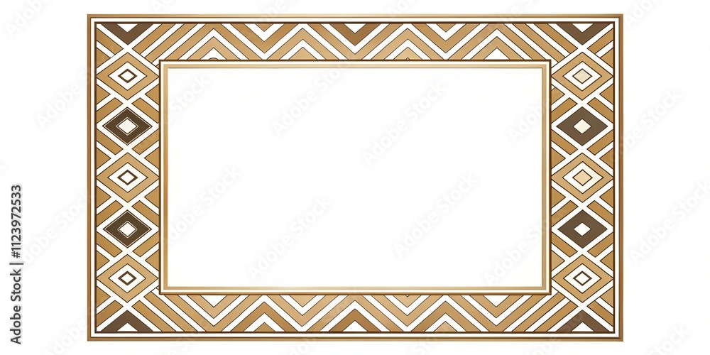 Obraz premium Square brush frame with bold, clean lines and geometric design, artistic, square, brush strokes, frame, modern, minimalist