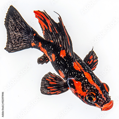 Fancy Goldfish isolated on white background