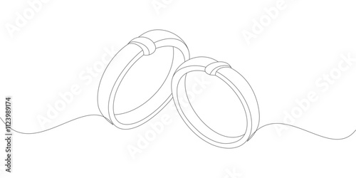 vector outline wedding ring couple design eps 2