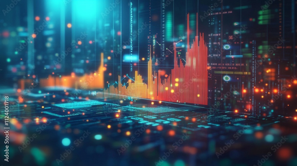 Obraz premium An engaging digital interface demonstrating financial data insights.