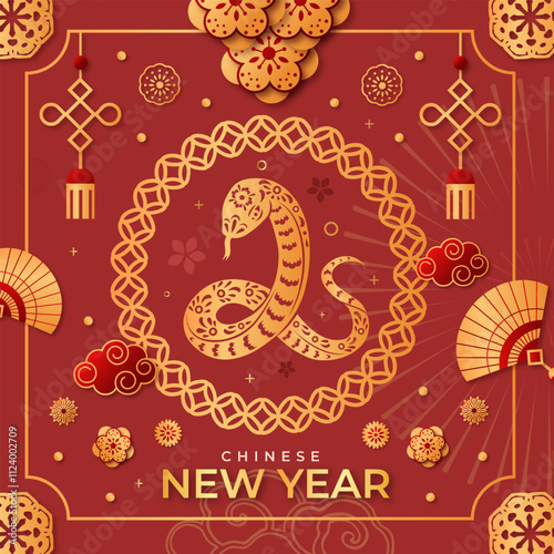 Lunar new year Chinese New Year 2025 Year of the Snake celebration template 1Lunar new year Chinese New Year 2025 Year of the Snake celebration 