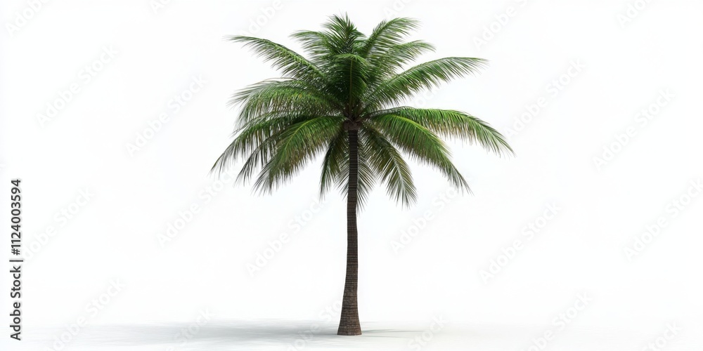 Obraz premium A quintessential representation of tropical beauty: the coconut palm tree.