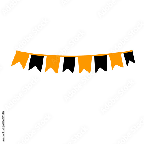 Halloween bunting flag Vector element