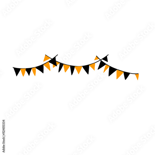 Halloween bunting flag Vector element