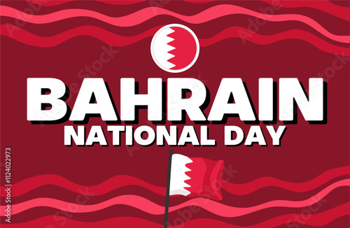 bahrain national day with bahrain flag