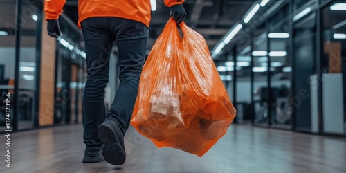 The role of a janitor involves ensuring a tidy workspace by handling waste.