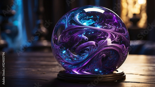 of swirling purple and blue in its depths. Everyone who looks at the orb is captivated by its enigmatic force. Its potency is claimed to endow its possessors with unthinkable talents.