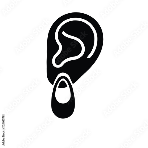 Ear Silhouette with Earrings
