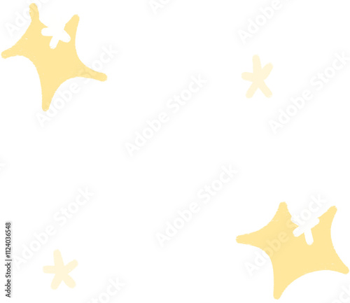 Yellow star with glitter