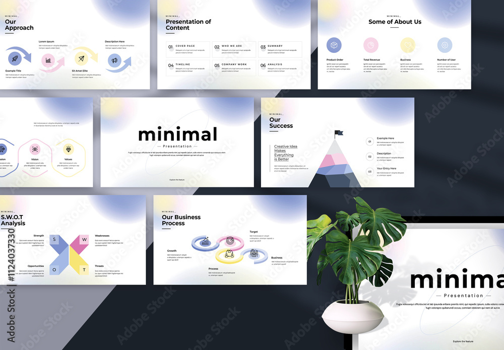 Minimal Presentation Template Stock Template | Adobe Stock