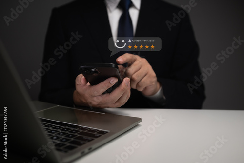 Rating the store after using the service, giving opinions and recommendations to the store after using the service, rating satisfaction in using the service. Online store review ideas.