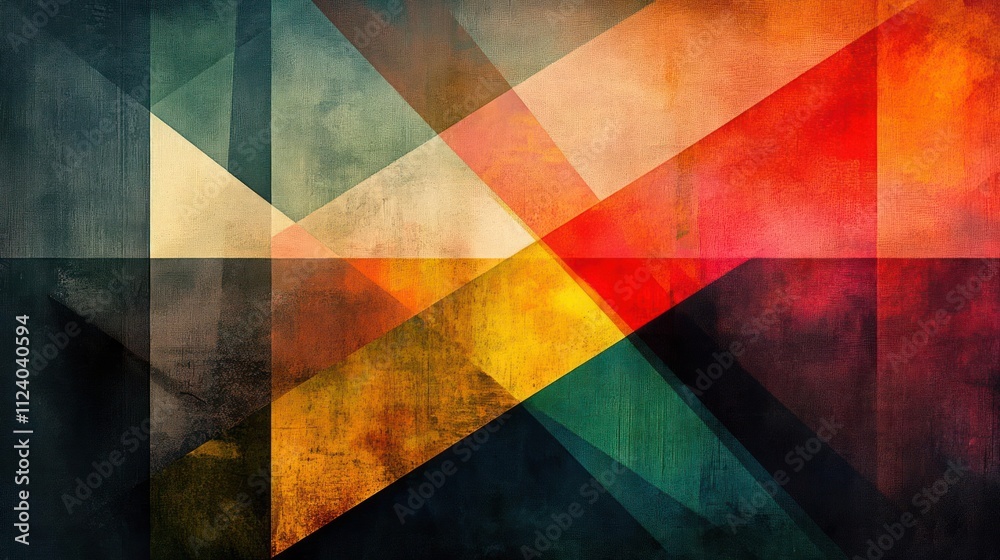 Fototapeta premium Stylized digital art with vibrant and abstract shapes.