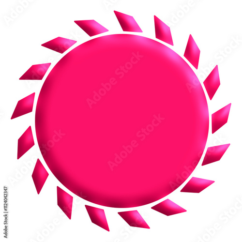 3D Red Sun