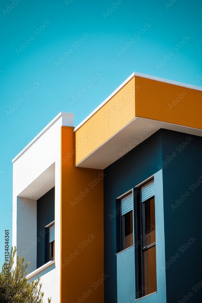 Fototapeta premium Modern Architecture, Colorful Building Facade