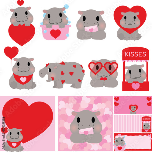 hippo Valentine clip art,
cute hippo with hearts,
Valentine hippo cartoon,
hippo love illustration,
romantic hippo design,
hippo holding a heart,
adorable Valentine hippo
