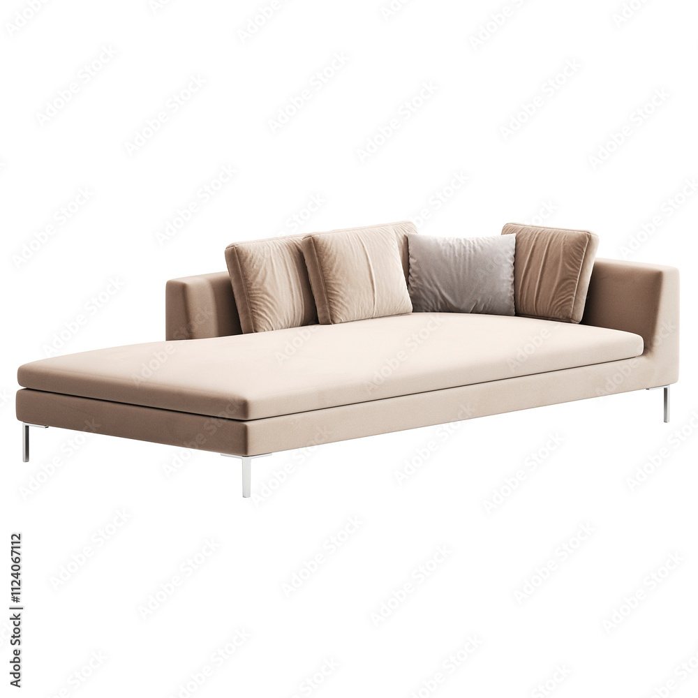 Fototapeta premium Modern and Stylish Sofa for Home and living rooms - Perfect for Contemporary Interiors - transparent furniture 3d render model architectural visualization