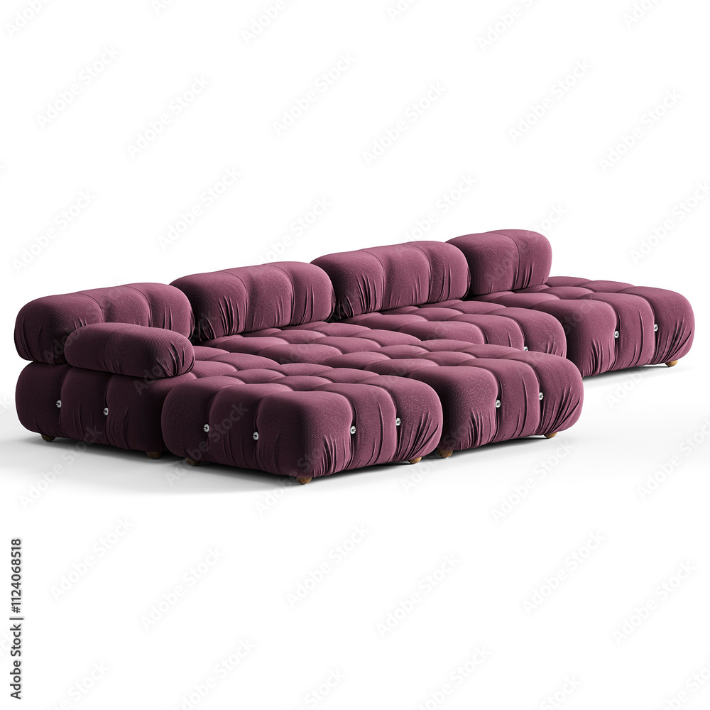 Fototapeta premium Modern and Stylish Sofa for Home and living rooms - Perfect for Contemporary Interiors - transparent furniture 3d render model architectural visualization