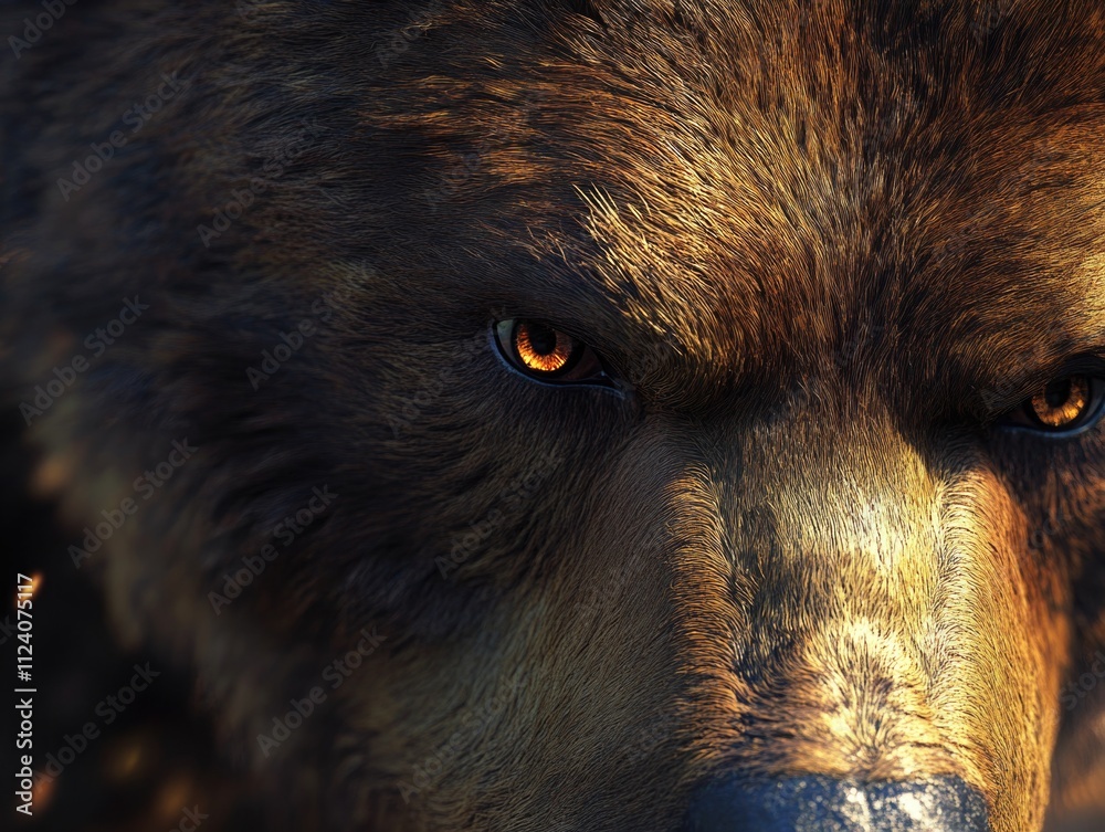 custom made wallpaper toronto digitalBrown bear's face close-up