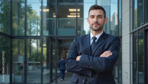 Wallpaper Mural Confident businessman at Modern Office Torontodigital.ca
