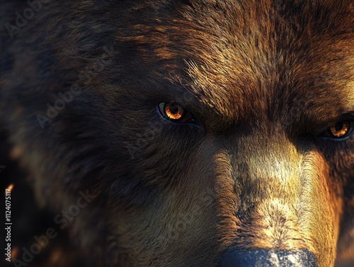 Wallpaper Mural Brown bear's face close-up Torontodigital.ca